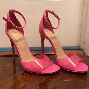 Pink high heel shoes